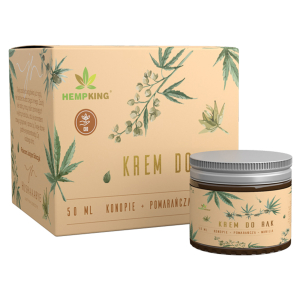Krem do rąk z CBD Hemp King o zapachu wanilii i pomarańczy 50 ml