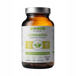 Suplement diety Biowen Ashwagandha 400 mg 120 kapsułek